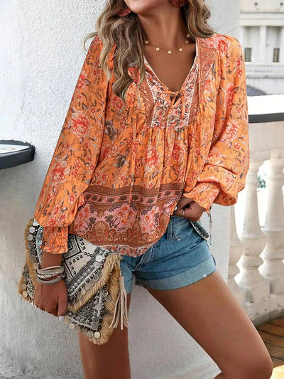 Elisabet - Blouse unique avec des fleurs