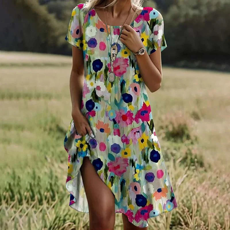 Yvette - Robe fleurie élégante