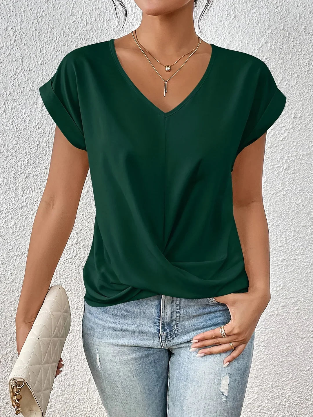 Vilda - T-shirt élégant avec col en V