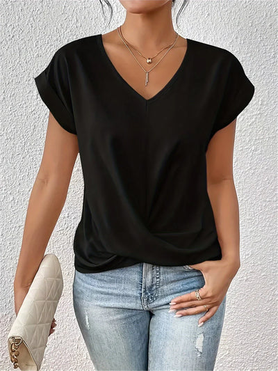 Vilda - T-shirt élégant avec col en V