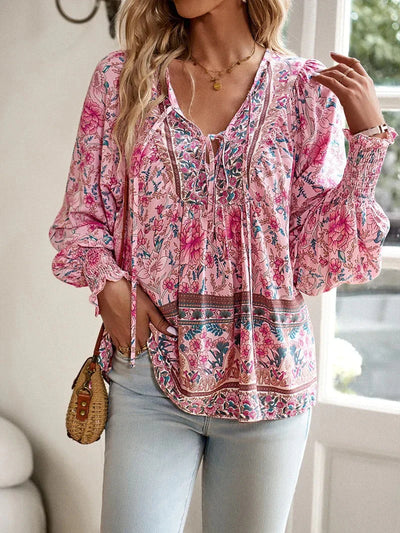 Elisabet - Blouse unique avec des fleurs