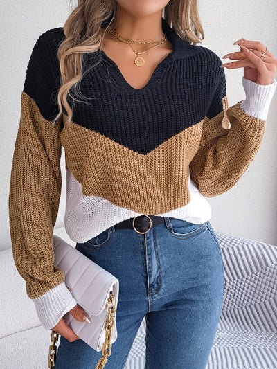 Elise - Pull confortable patchwork